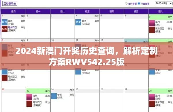 2024新澳门开奖历史查询,解析定制方案RWV542.25版