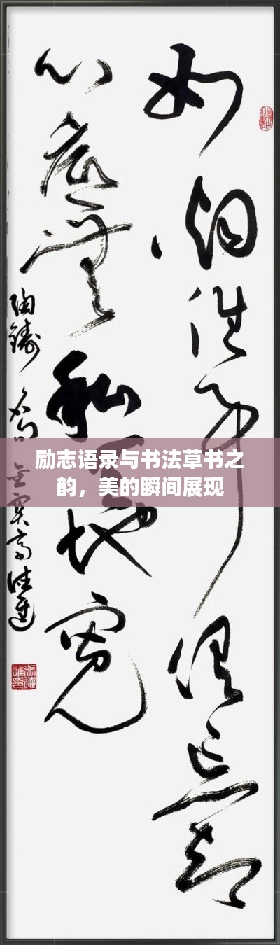 励志语录与书法草书之韵,美的瞬间展现